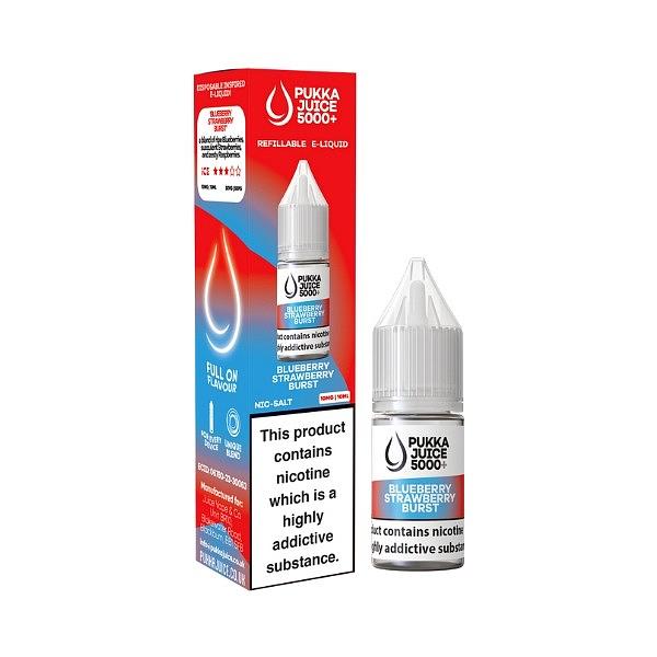 Pukka Juice 5000+ - Blueberry Strawberry Burst 10ml (Nic Salt)