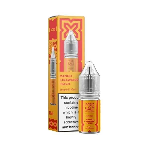 Pod Salt Nexus - Mango Strawberry Peach 10ml (Nic Salt) 5MG 10ml