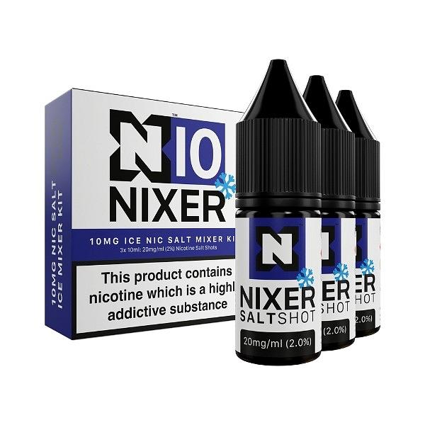 Nixer - Ice  Nic Shot 10ml (Nic Shot) - 3 Pack 10MG 10ml