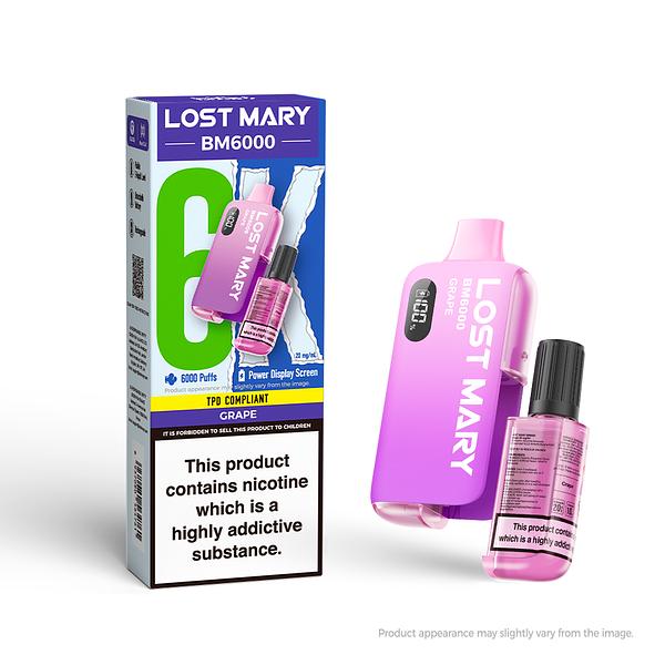 Lost Mary BM6000 Rechargeable Pod - Grape [20MG]